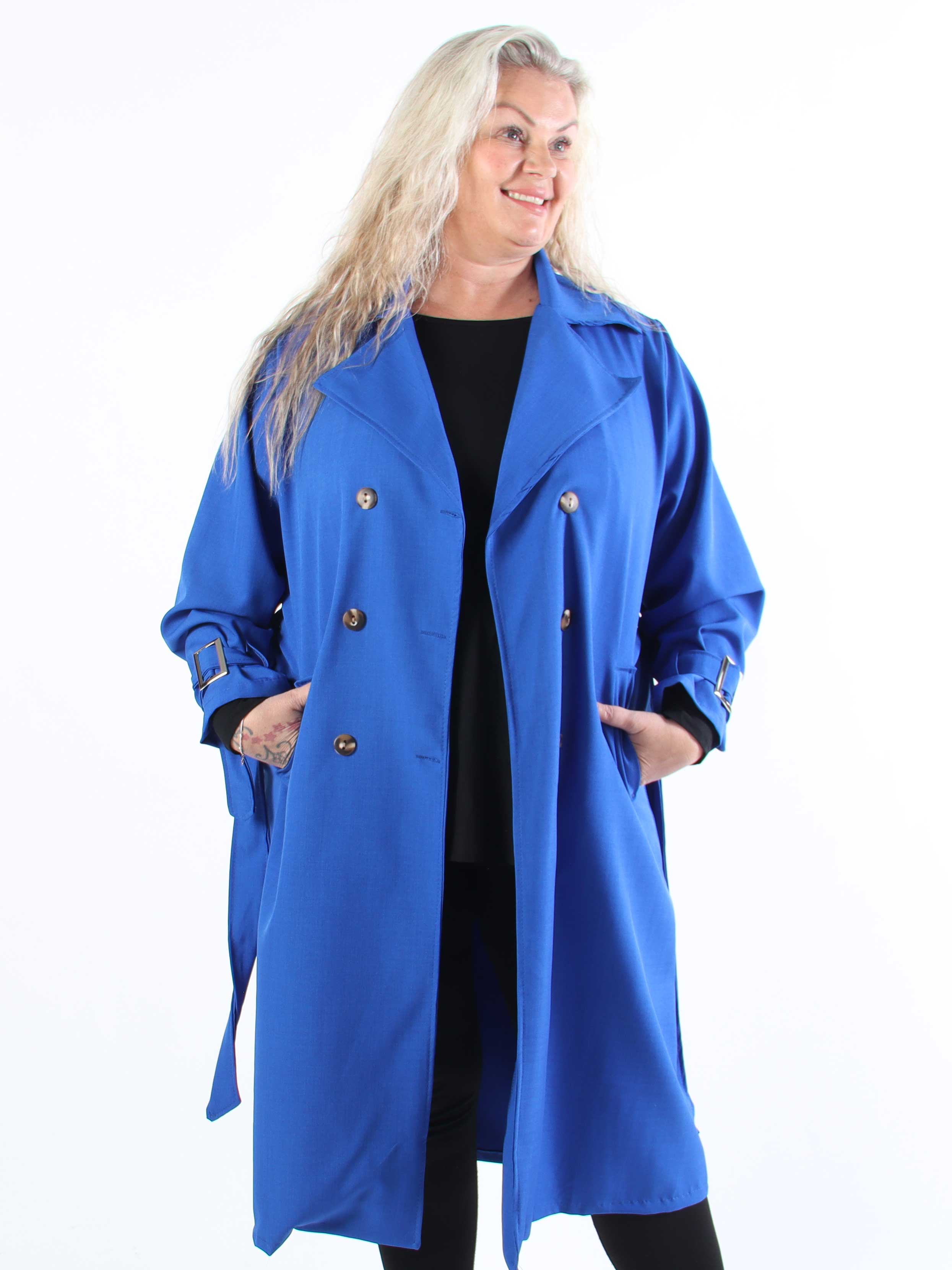 Sharpay - Lätt trenchcoat i plusstorlek med knytband